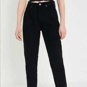 BDG Black Corduroy High-Rise Mom Pants